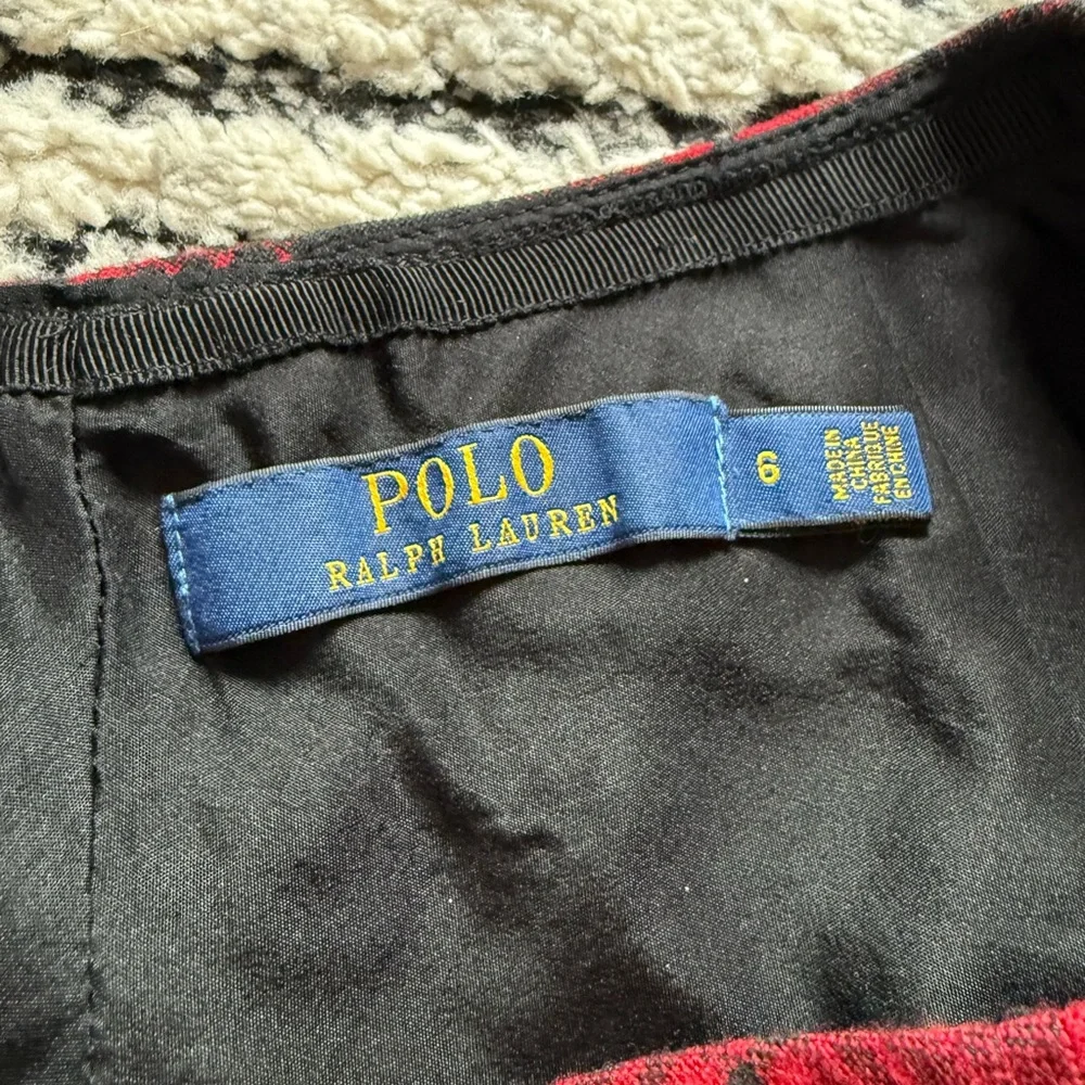 Polo Ralph Lauren Plaid Red and Black Women's Skirt size 6 wool and silk - Picture 4 of 6